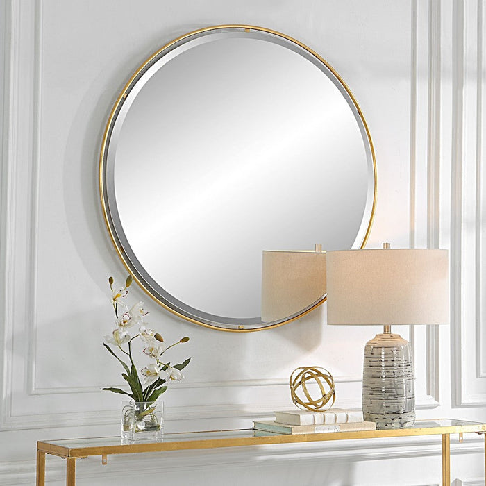 Uttermost Canillo Round Mirror, Gold