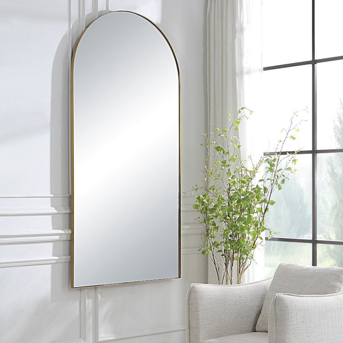 Uttermost Crosley Antique Brass Arch Mirror - 9841