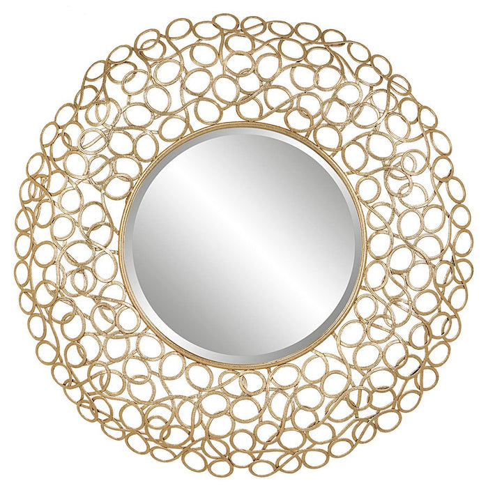 Uttermost Swirl Round Mirror, Gold - 9850