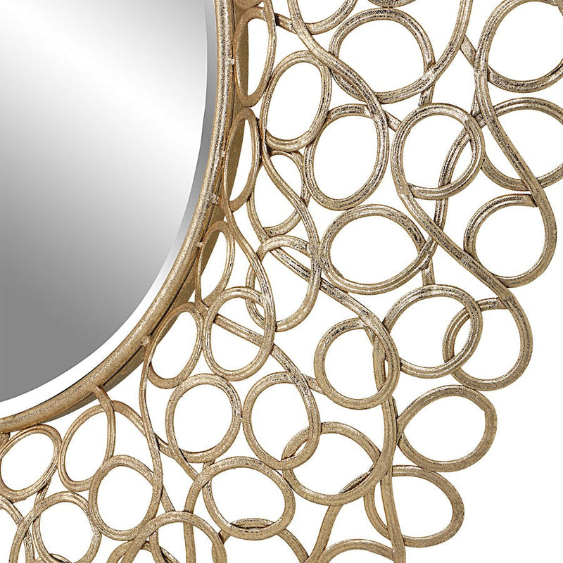 Uttermost Swirl Round Mirror, Gold