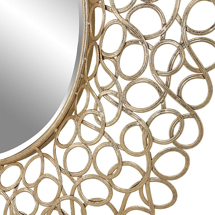 Uttermost Swirl Round Mirror, Gold