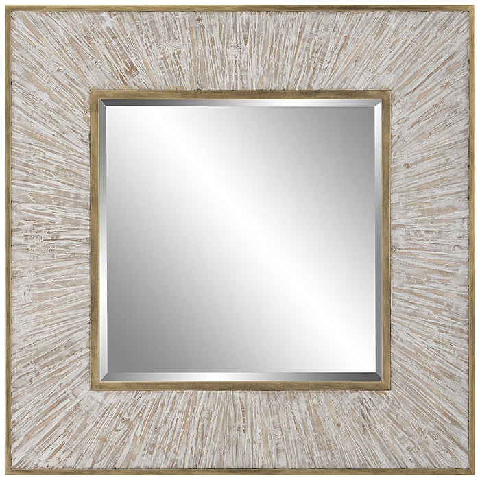 Uttermost Wharton Square Mirror, Whitewashed - 9854