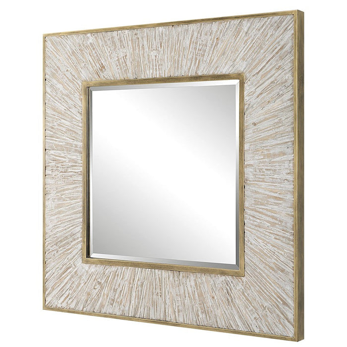 Uttermost Wharton Square Mirror, Whitewashed