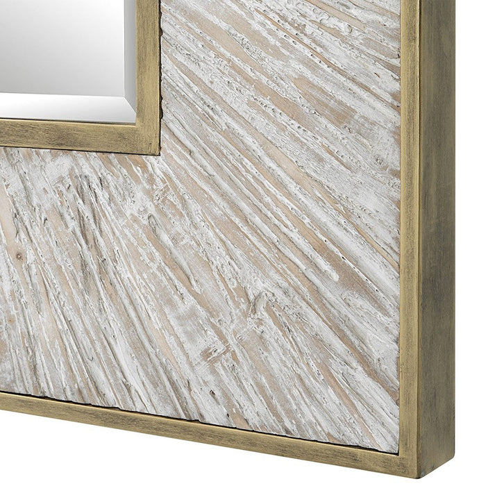 Uttermost Wharton Square Mirror, Whitewashed