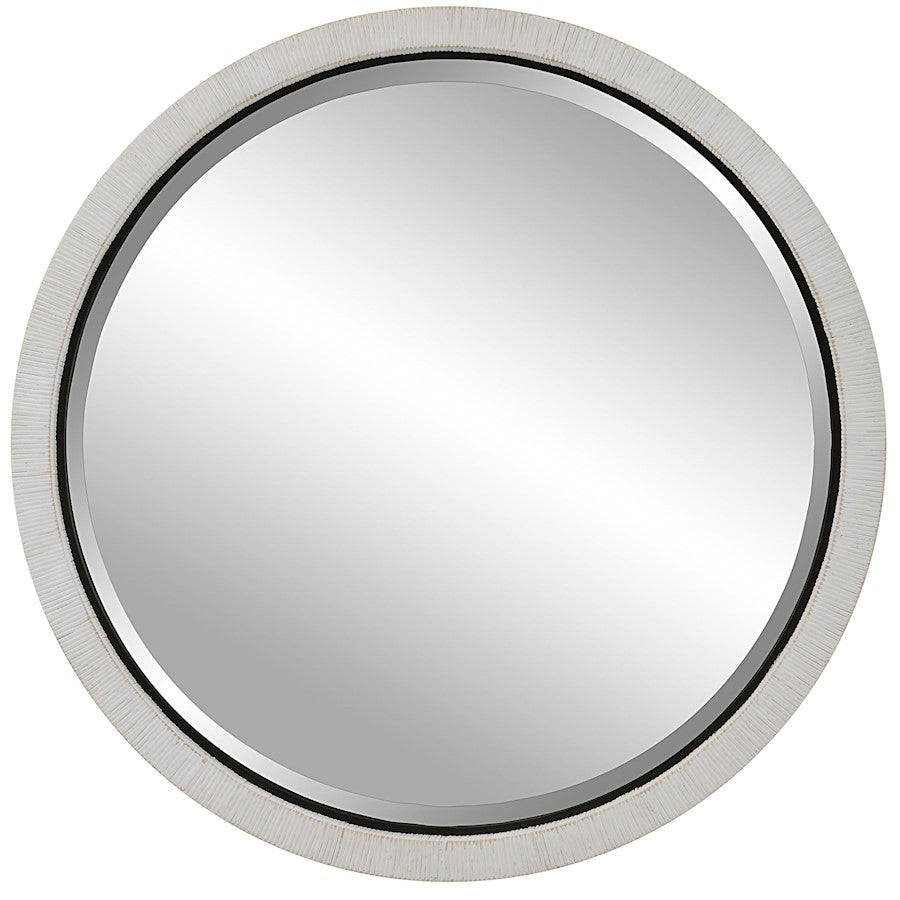 Uttermost Granada Round Mirror, Whitewash - 9860