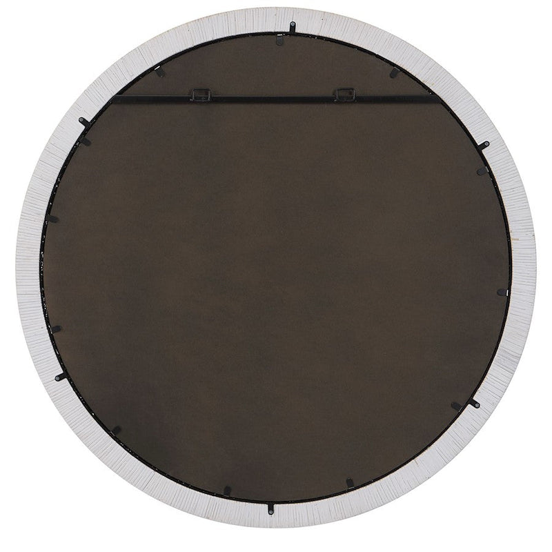 Uttermost Granada Round Mirror, Whitewash
