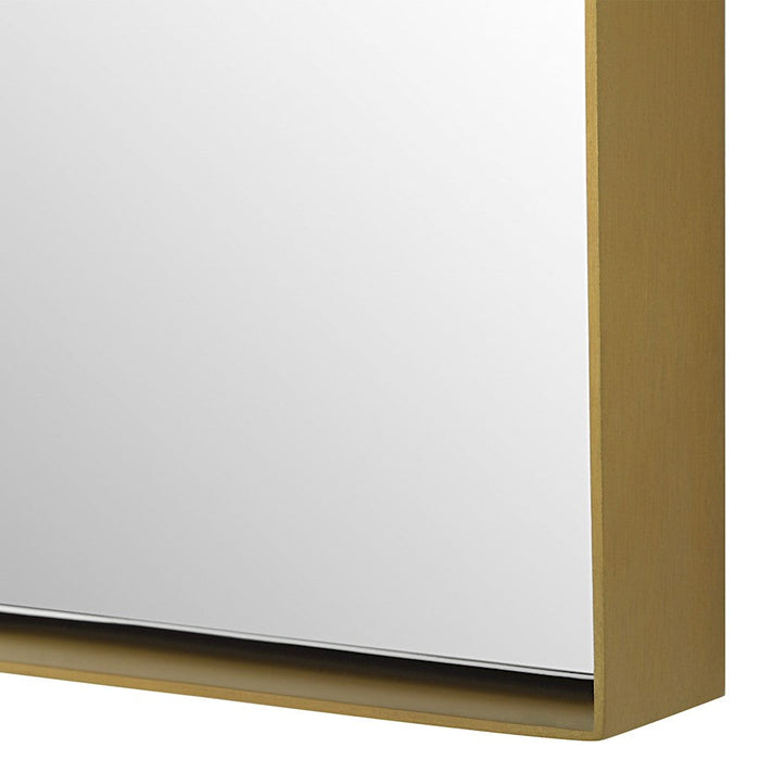 Uttermost Sidney Arch Mirror, Brushed Brass