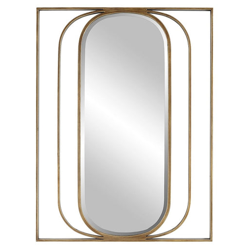 Uttermost Replicate Contemporary Oval Mirror, Antique Gold - 9897