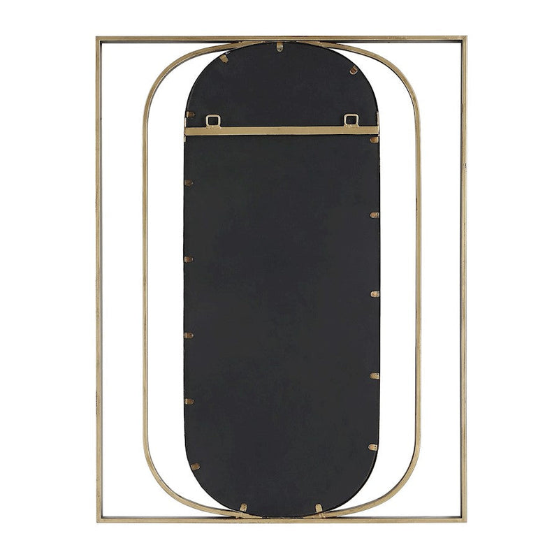 Uttermost Replicate Contemporary Oval Mirror, Antique Gold