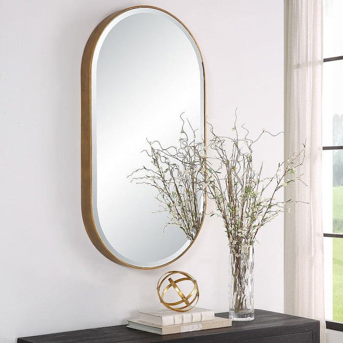 Uttermost Lago Oval Mirror, Golden Bronze