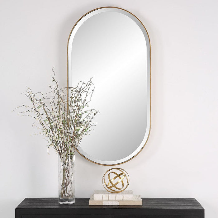 Uttermost Lago Oval Mirror, Golden Bronze