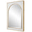 Uttermost Crisanta Gloss White Arch Mirror, Antiqued Gold Leaf