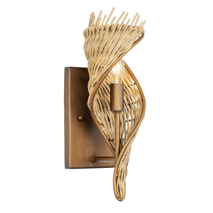 Varaluz Flow 1-Lt Sconce, Baguette/Natural Rattan/Natural