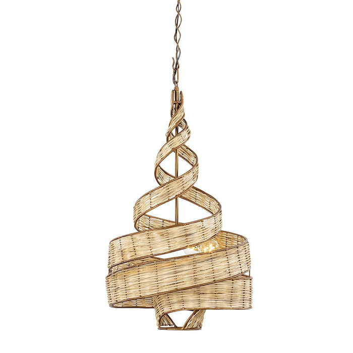 Varaluz Flow 3-Lt Twist Pendant, Baguette/Natural Rattan - 240P03BTR