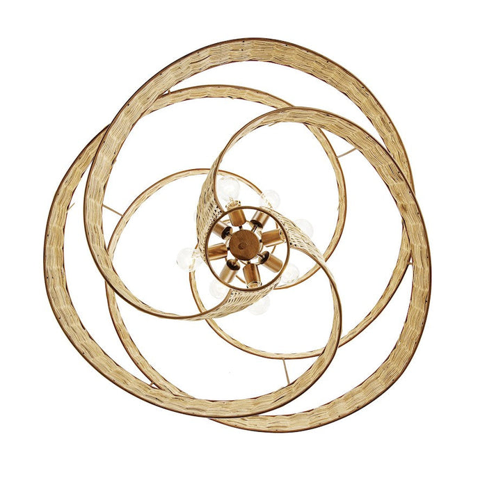 Varaluz Flow Twist Pendant, Baguette/Natural Rattan