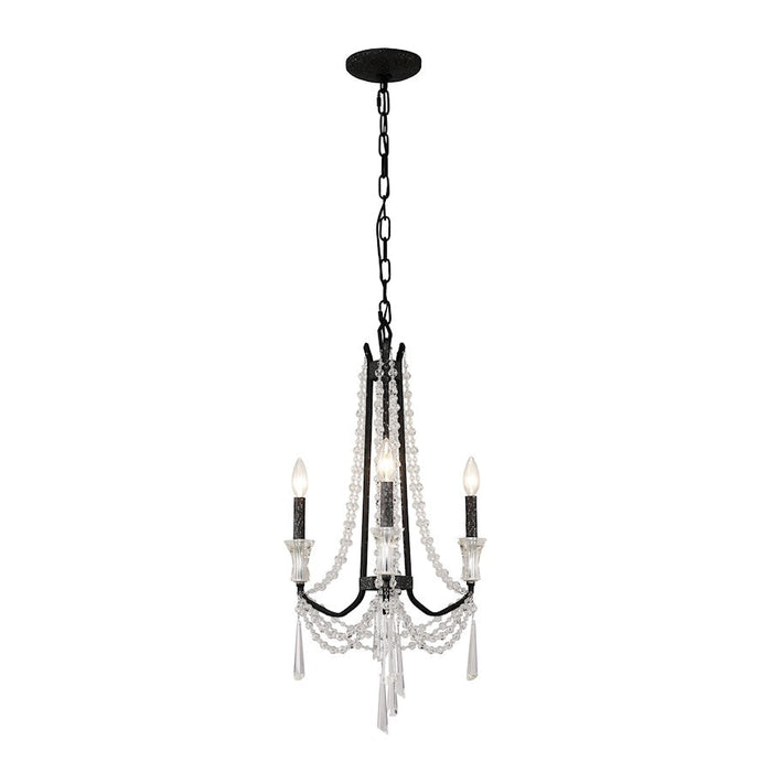 Varaluz Barcelona 3 Light Crystal Chandelier, Onyx - 270C03OX