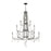 Varaluz Barcelona 12 Light 3-Tier Crystal Chandelier, Onyx - 270C12OX