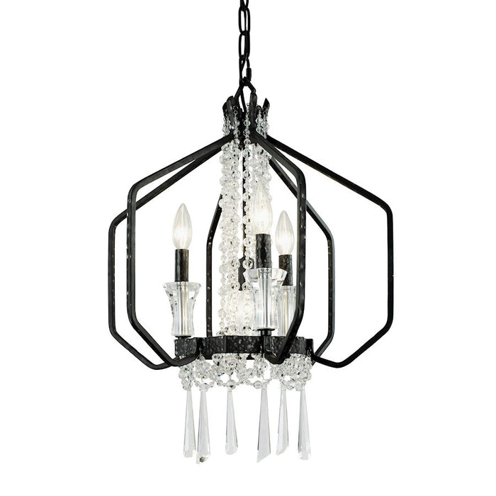 Varaluz Barcelona 4-Light Crystal Pendant, Onyx - 270P04OX