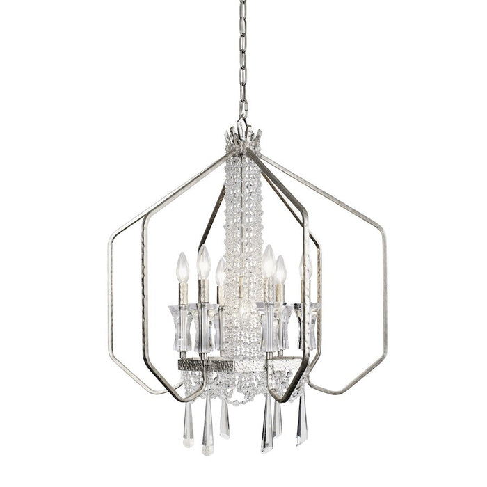 Varaluz Barcelona 7-Light Crystal Pendant, Transcend Silver - 270P07TR