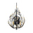 Varaluz Bask 2-Lt Crystal Sconce, Matte Black/French Gold