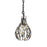 Varaluz Bask 1-Lt Crystal Mini Pendant, Black/Gold/Clear Crystal - 271M01MBFG