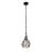 Varaluz Bask 1-Lt Crystal Mini Pendant, Black/Gold/Clear Crystal