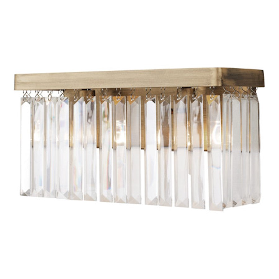 Varaluz Social Club 2 Light Bath Fixture, Havana Gold