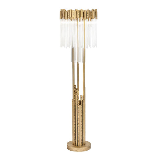 Varaluz Matrix 6-Lt Floor Lamp, Havana Gold/Clear - 309L06HG