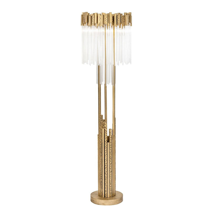 Varaluz Matrix 6-Lt Floor Lamp, Havana Gold/Clear - 309L06HG