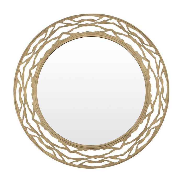 Varaluz Kato 33" Round Mirror, Havana Gold - 348MI33HG