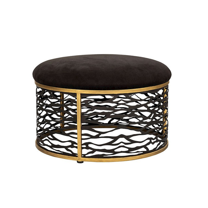 Varaluz Kato Nesting Coffee Table/Ottoman, Havana Gold/Carbon