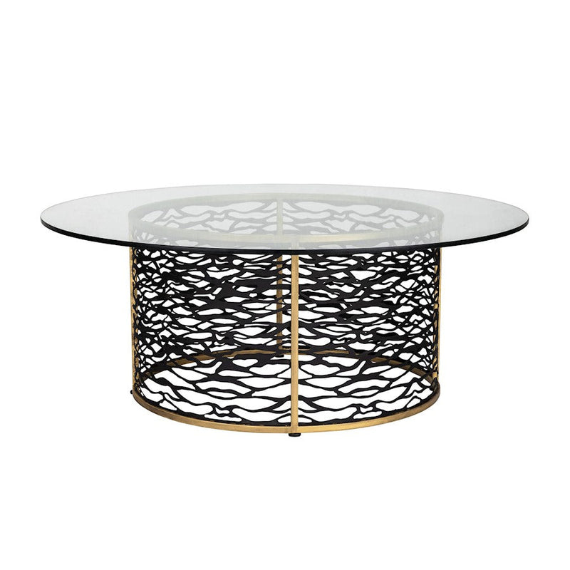 Varaluz Kato Coffee Table, Havana Gold/Carbon - 348TC46HGCB
