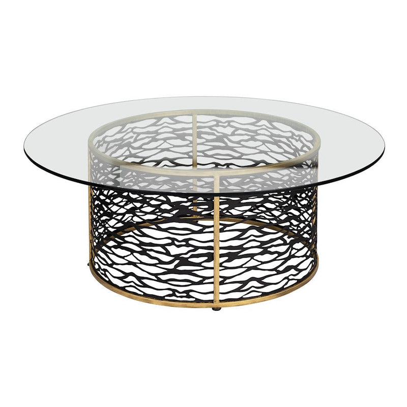 Varaluz Kato Coffee Table, Havana Gold/Carbon
