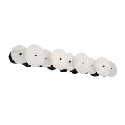 Varaluz Cosmos 4 Light Bath Light, Matte Black/Spanish Alabaster - 370B04MB