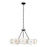 Varaluz Cosmos 6 Light Chandelier, Matte Black/Spanish Alabaster - 370C06MB