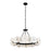 Varaluz Cosmos Chandelier, Matte Black/Spanish Alabaster