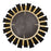 Varaluz Daphne 36 In Wall Mirror, Matte Black/French Gold