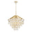 Varaluz Kalani Chandelier, French Gold/Ivory/Clear