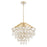 Varaluz Kalani Chandelier, French Gold/Ivory/Clear