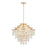 Varaluz Kalani Chandelier, French Gold/Ivory/Clear