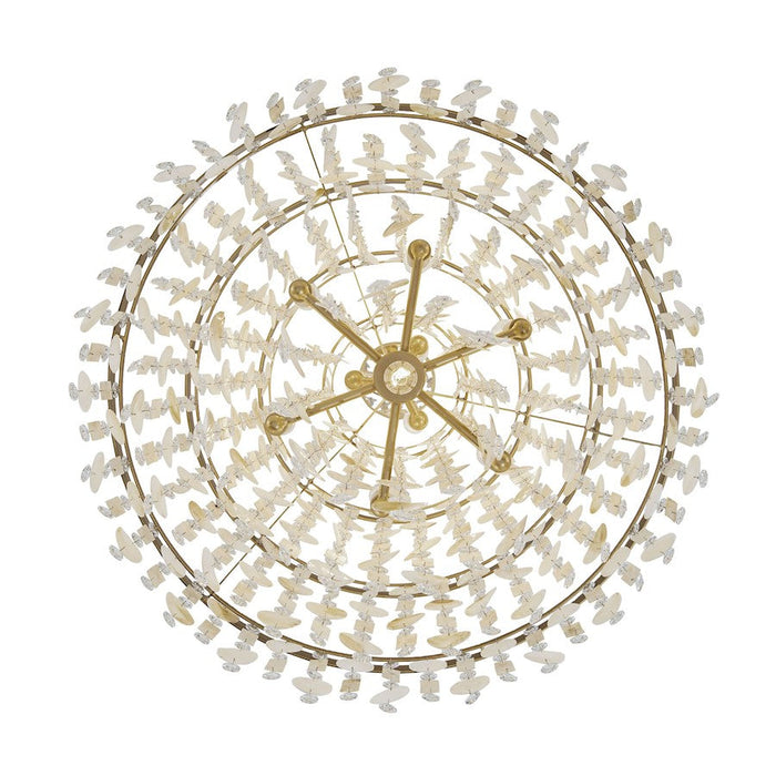 Varaluz Kalani Chandelier, French Gold/Ivory/Clear