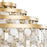 Varaluz Kalani Chandelier, French Gold/Ivory/Clear