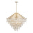 Varaluz Kalani Chandelier, French Gold/Ivory/Clear