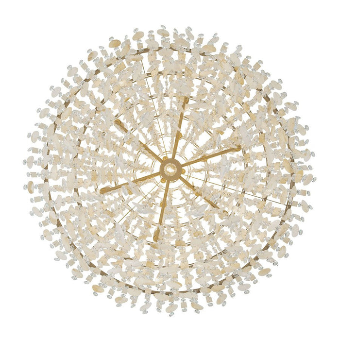 Varaluz Kalani Chandelier, French Gold/Ivory/Clear