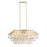 Varaluz Kalani 9-Lt Linear Pendant, French Gold/Ivory/Clear