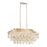 Varaluz Kalani 9-Lt Linear Pendant, French Gold/Ivory/Clear