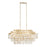 Varaluz Kalani 9-Lt Linear Pendant, French Gold/Ivory/Clear