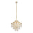 Varaluz Kalani 9-Lt Linear Pendant, French Gold/Ivory/Clear