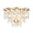 Varaluz Kalani 4-Lt Semi-Flush, French Gold/Ivory/Clear