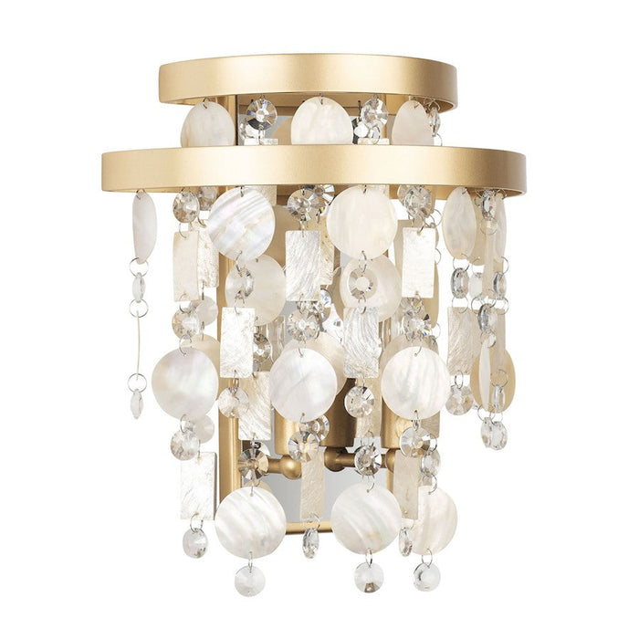 Varaluz Kalani 2-Lt Sconce, French Gold/Ivory/Clear